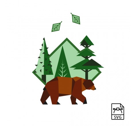 Illustration vectorielle Ours brun