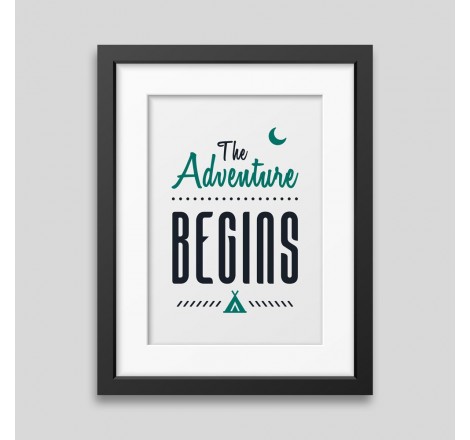 Affiche encadrée The adventure begins